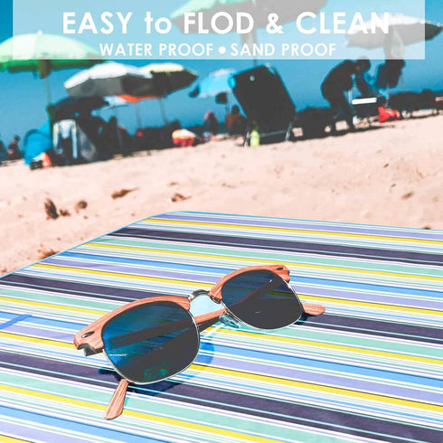 GIVERARE Picnic Beach Blanket, XL Sandfree Waterproof Outdoor Camping Blanket, Quick Drying