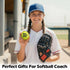4 Set 9 Inch Eurzom Pcs Best Softball Coach Gift Include Printed Leather Softball Greeting Card and Gift Box Thank You