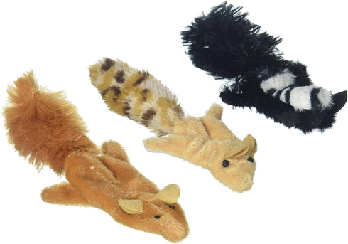 Ethical Pets Skinneeez Forest Creatures for Cats, Pack of 3 (Squirrel, Chipmunk, Skunk)