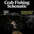LSYZFPSTARS 3 Pack 8-Loop Stainless Steel Crab Trap - Cylindrical Crab Snare with Glove & Lead Sinkers, Suitable