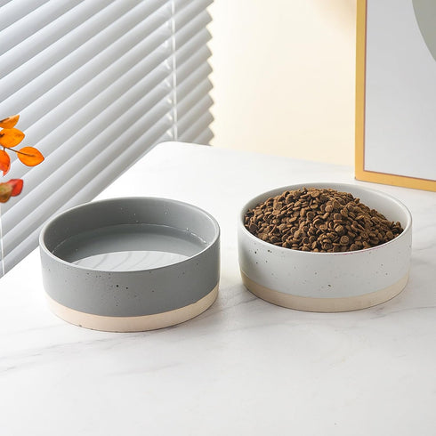 Oslo Ceramic Dog Bowl - 6'' Heavy Duty Non-slip Dog Food Water Bowl for Medium and Large Dogs, Dishwasher Safe (30Oz,