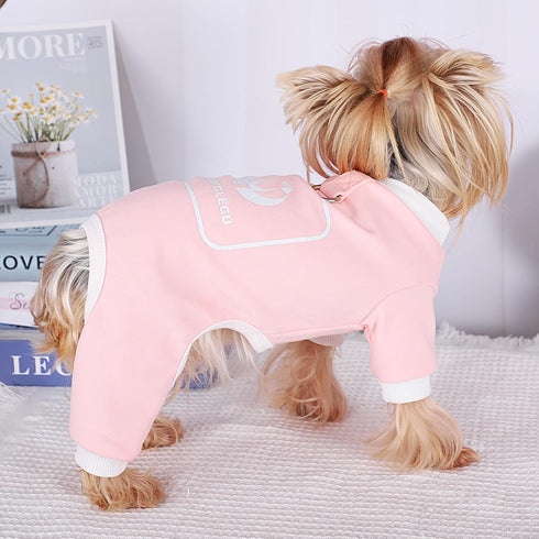 Dog Pajamas Dog Pjs with D-Ring Summer Puppy Clothes for Small Dogs Girl Boy Spring Summer Pet Onesie Jumpsuit Cute Cat Outfit Apparel for Chihuahuh Yorkie(Pink,Small)