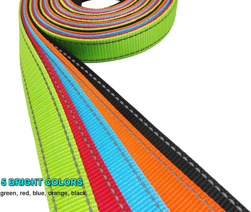 10FT Traffic Leash with 2 Handles, Reflective Dog Leash for Large Medium Dogs and Pullers