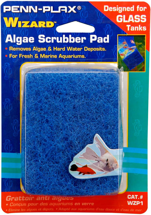 Penn-Plax WZP1 Wizard Grime Scrubber Pad - 3” x 4” for Glass Tanks
