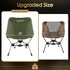 Camptime Backpacking 330Lbs, Portable Camping Chair, Lightweight Compact Chair with Side Pocket, Wide Seat Folding