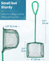 Pawfly Aquarium Fish Net with Braided Metal Handle, Square Net with Soft Fine Mesh for Cleaning Fish Tanks