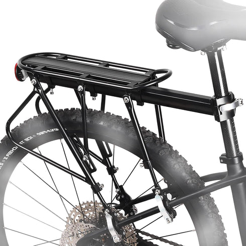 HONGYEA Bike Cargo Rack, 220 Lbs Load, Adjustable Aluminum Alloy Waterproof Rear Rack for MTB, Ebikes, Road Bike