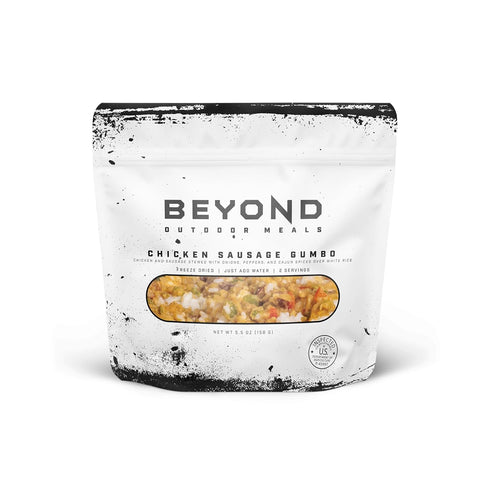 Beyond Outdoor Meals Chicken Sausage Gumbo | Freeze Dried Camping & Backpacking Food | High