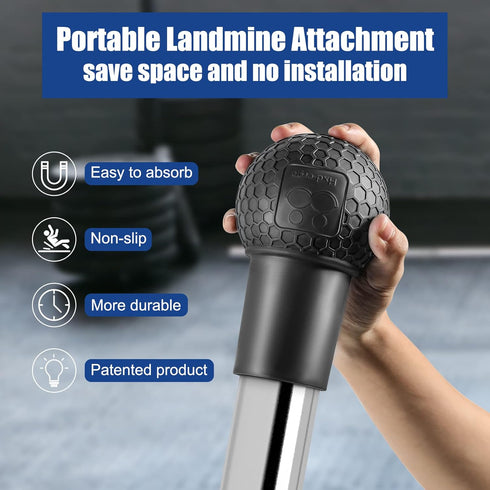 Landmine Attachment for Barbell, Natural Rubber Barbell Bomb for Press, Row, Spin, and Squats