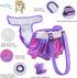 Idepet 3 Pack Female Dog Diapers with Suspender Detachable, Tie Dye Washable Reusable Girl Doggie Diapers Skirts