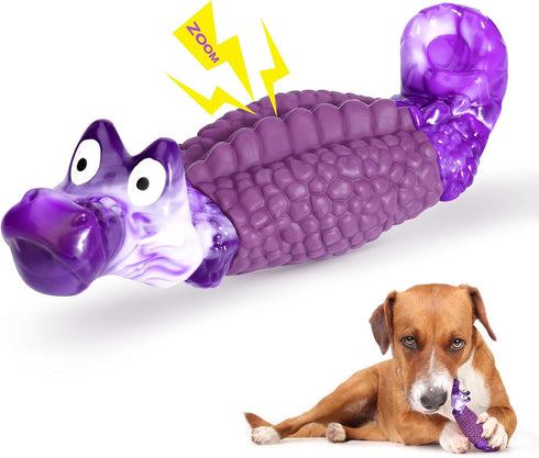 HGB Squeaky Dog Toys for Aggressive Chewers, Tough Indestructible Chew Toy for Large Medium Dogs