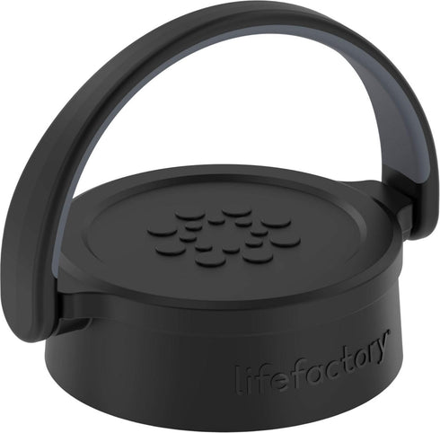 Lifefactory Classic Cap Accessory for 12, 16, and 22-Ounce Glass Bottles, Onyx Black