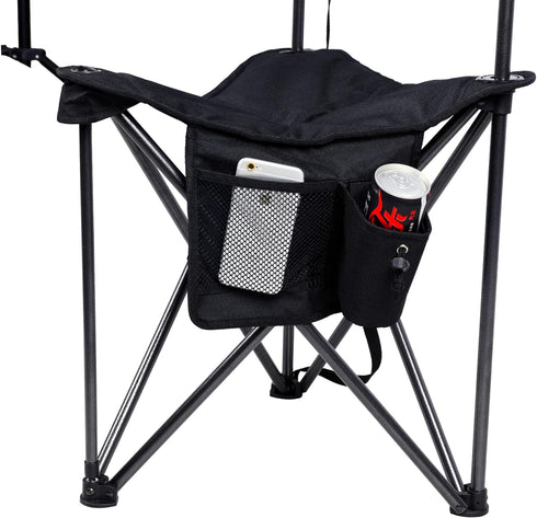 PORTAL Extra Large Quick Folding Tripod Stool with Backrest for Fishing Camping