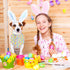 QIRUIMI 2 Pack Set Easter Dog Bandana, Adjustable Holiday Party Pets Rabbit Easter Egg Bandana Triangle Bibs Dog Cat