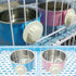Crate Dog Bowl Removable Stainless Steel Water Food Feeder Bowls for Cat, Puppy, Bird Pets (Large, Blue)