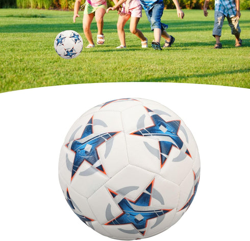 Size 5 Soccer Ball, PU Leather, High Resilience Abrasion, Professional Adult Youth Football Lover Training