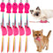 KuuGuu 10 PCS Floppy Fish Cat Toy Filled Soft Plush Pink Fish Mice