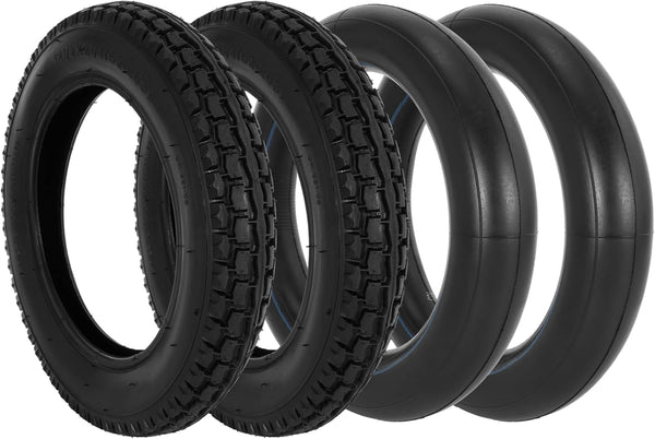 SOGIME 12.5 x 2.25 Tire Inner Tube, 12 1/2 x 2 1/4 E-Bike Tire and Tube with Angled Valve Stem, Black 2 Pack