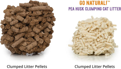 Catit Go Natural Pea Husk Clumping Cat Litter - Lightweight, Dust Free, Easy Cleaning, Flushable with Odor Control,