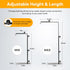 15-36 Inch HealSmart Reptile Metal Lamp Stand Adjustable Floor Light Holder, Heating Light Landing Bracket, for Dome
