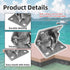1/2" 6mm, Floating Dock Galvanized Steel Hinge, Stationary Dock Hinge, Heavy Duty Boat Dock Connector with Holes