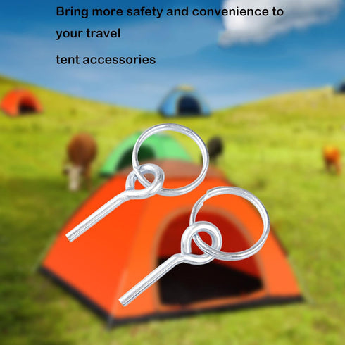 Tent Ring Replacement with Pins - 5pcs Ultra Light Galvanized Camping Repair Kit