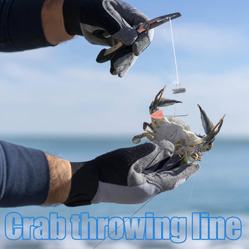 CraftyDream 6 Pack/ 3 Pack 30 9 4oz Crab Throw Line Length Ft/ M Crab Weighted Throw with Lead Weight Drop Hand Line