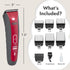 2-Speed 6 Kong Cordless-Corded Dog Clipper Kit Stainless Steel Blade, Waterproof, LED Spotlight, Use-While-Charging