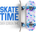 Rude Boyz 17" Micro Complete Skateboard - Maple Wood, ABEC 7 Bearings, Double Kick Concave Deck for Kids