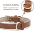 Leather Dog Collar for Small Medium Large Dogs, Soft Waterproof Padded Puppy Collars