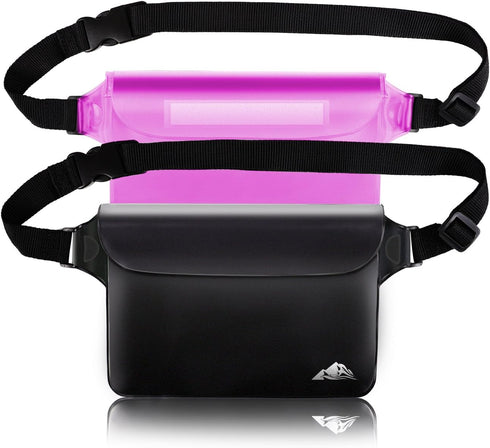 HEETA 2 Pack Waterproof Pouch, Screen Touch Sensitive Waterproof Dry Bag with Adjustable Waist Strap