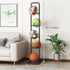 Vertical Ball Storage Rack - Adjustable 5-Tier Sports Organizer Stand for Basketball, Soccer, Volleyball and More (56.7