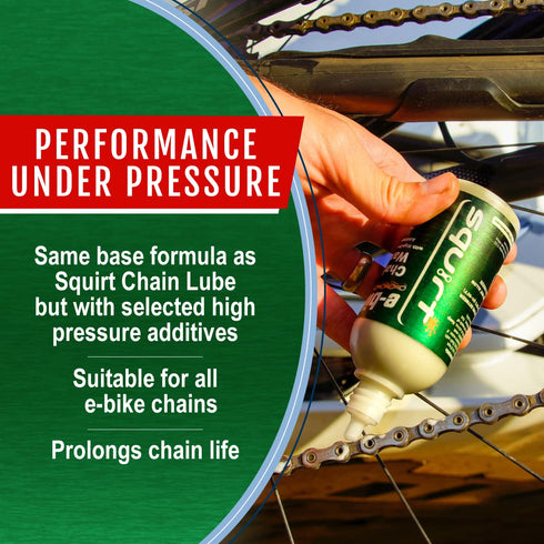120 ml Squirt E-Bike Chain Wax with High-Pressure Additives for E-Bikes - Ebike Lubricant for Wet & Dry Conditions