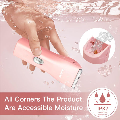 Dog Cat Home Hair Clipper, Portable Electric Grooming Kits, Pink, TS006