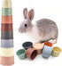 starfa lab 8 Pcs Stacking Cups for Small Animal Toys,Nesting Rabbit Toys of Different
