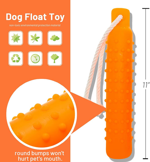 Dog Float Toy - Lightweight Interactive Training Bumper & Fetching Dummy for Small, Medium, Large Dogs, Pool Fetch Rope