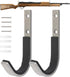 Gun Rack Storage Wall Mount - Horizontal Metal Stainless Steel Hangers for Rifles, Shotguns, and Bows