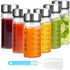 Luxfuel 12 oz Glass Juice Bottles with Lids, 6 Pack Wide Mouth