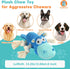 Squeaky Plush Stuffed Animal Dog Toys for Large, Medium, Small Dogs to Keep Them Busy (Blue, Large)