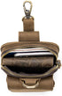 Vertical Cell Phone Waist Pouches, Men Small Tactical Duty Belt Backpack Pouch, Cell Phone Bag Carrying Case Card Holder Compact Water Resistant Utility Gadget Hanging Waist Pocket for Outdoor Sports