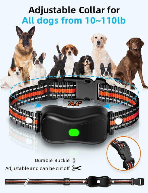 Dog Training Collar, Shock Collar with Remote, Electric Collar for Small Medium Large Breed, Rechargeable E Collar with