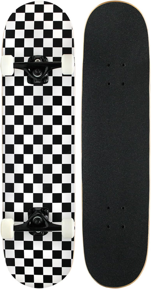 KPC Complete Skateboard - Pro Style Quality, Maple 7-Ply Deck, Aluminum Trucks