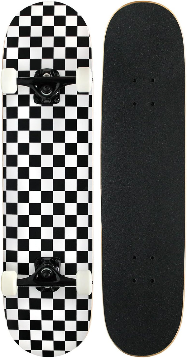 KPC Complete Skateboard - Pro Style Quality, Maple 7-Ply Deck, Aluminum Trucks