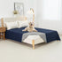 Dog Bed Cover for Pets, Waterproof Bed Covers, Furniture Protector Reusable Changing Pad (Navy Blue + Light Grey,