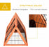 2 Garvee Wooden Rabbit Cage, A-Frame Chicken Coop Outdoor with Doors & Run, Triangle Rabbit Hutch with Ventilating