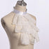Renaissance Elizabethan Costume Jabot Collar, Ruffled Detachable Lace Collar, White