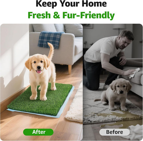 (39.2X31.5) Artificial Pet Pee Grass Mat for Puppy, Pet Turf Fake Grass Replacement Pad for Dog Potty Training, Indoor