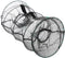 DOITOOL Foldable Fishing Net Cage Crab Trap with Spring Frame, Black Fine