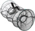 DOITOOL Foldable Fishing Net Cage Crab Trap with Spring Frame, Black Fine