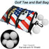 Golf Bag Accessories Valuables Pouch Bags - Multi Pocket Zipper Hook with 10 Pcs Wood Golf Tees for Men Women